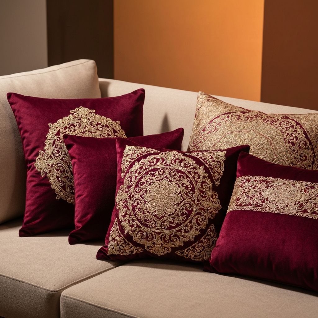 Bespoke throw pillows by The Adorable Interiors