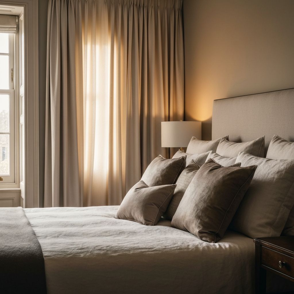 Luxury bedroom with bespoke linens